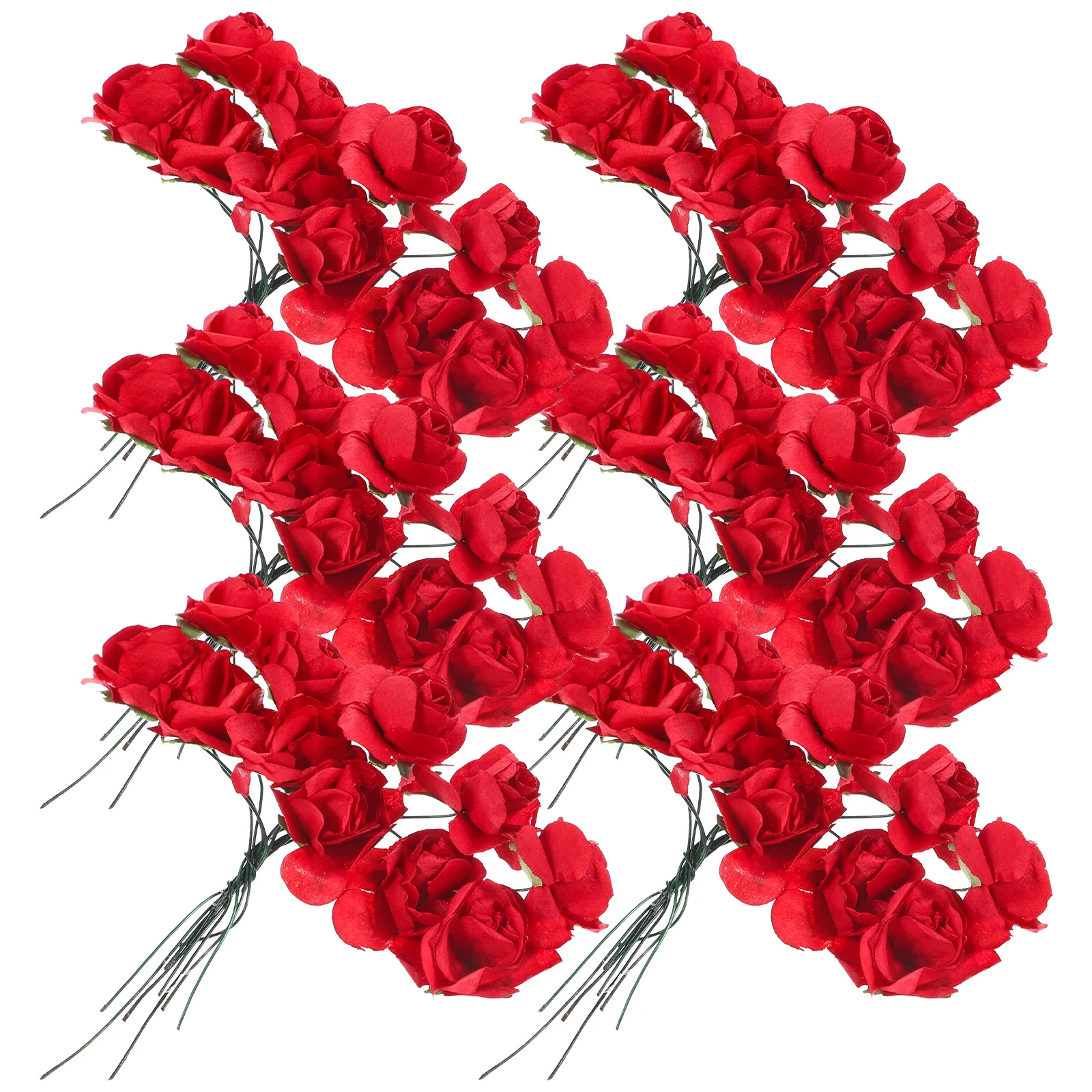 

144 Pcs Artificial Flower Scene Rose Realistic Decorative Decorations Wedding Roses Flowers