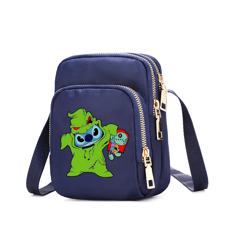 Disney-Sac à bandoulière Stitch pour femme, sac à main pour téléphone portable, sac à main pour femme, sacs pour femme, Halloween, initié, mignon