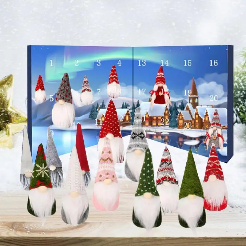 

Праздничный календарь с обратным отсчетом, кукла гном, рождественские украшения, елочные украшения для детей, подарок на Новый год 2025