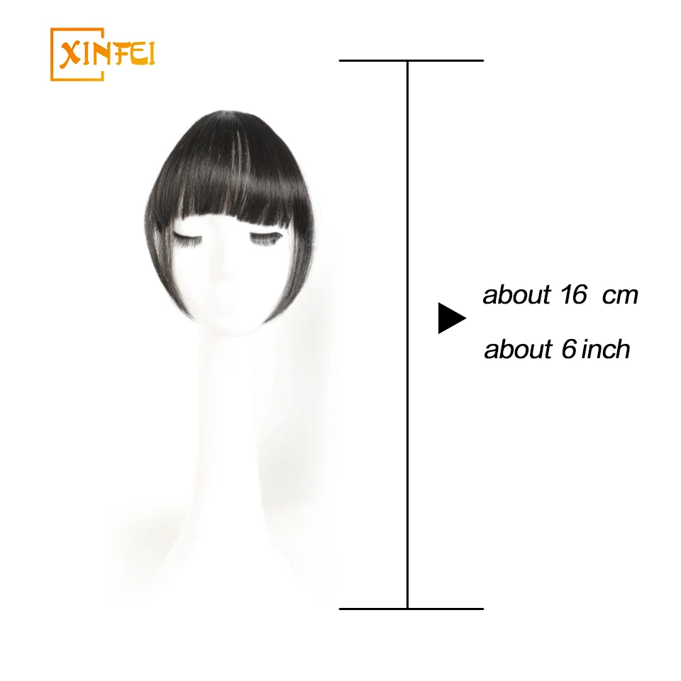 XINFEI Synthetic New FalseThickening Hair Bangs Hair Extension Clip In Bangs Fake Fringe Natural Clip In High  Fashion Hair