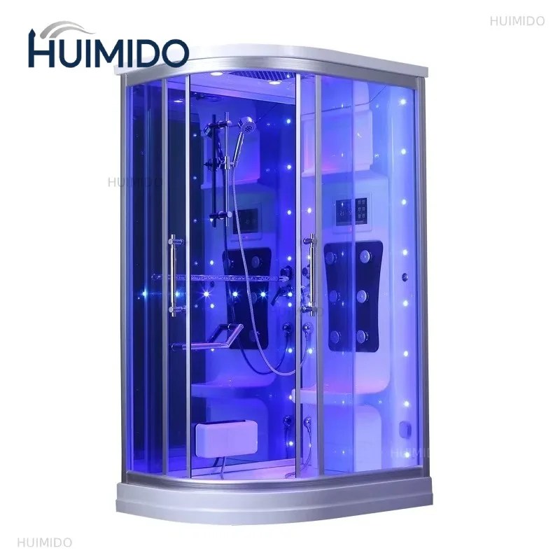 1200X800X2150mm Luxury Steam Shower Cabin Bathroom Shower Enclosure Multi-Functional Wet Sauna Room A-0128