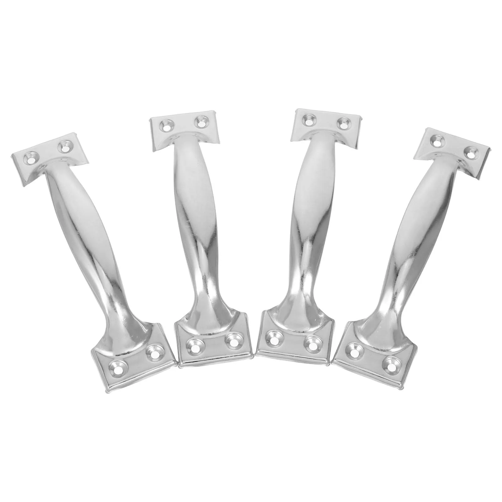 

4Pcs Heavy Duty Stainless Steel Gate Handle Polished Bow Shape Exterior Door Pull Handle for Garden Gates and Cabinet Door