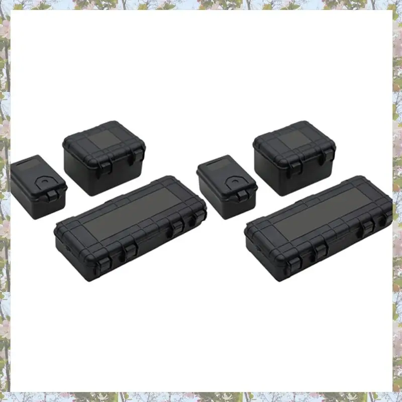 Eco-friendly-9Pcs plástico rc carro caixa de armazenamento ferramenta decoração para traxxas trx4 axial scx10 90046 d90 1/10 rc rastreador acessórios