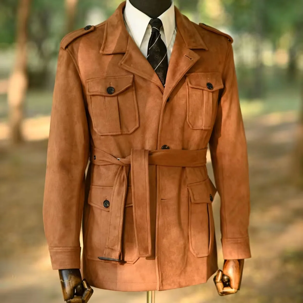 

Men's plus Size Classic Velvet Blazer Single Breasted Wool Blend Hunting Coat with Four Pockets Snowflake Print Sport Coat