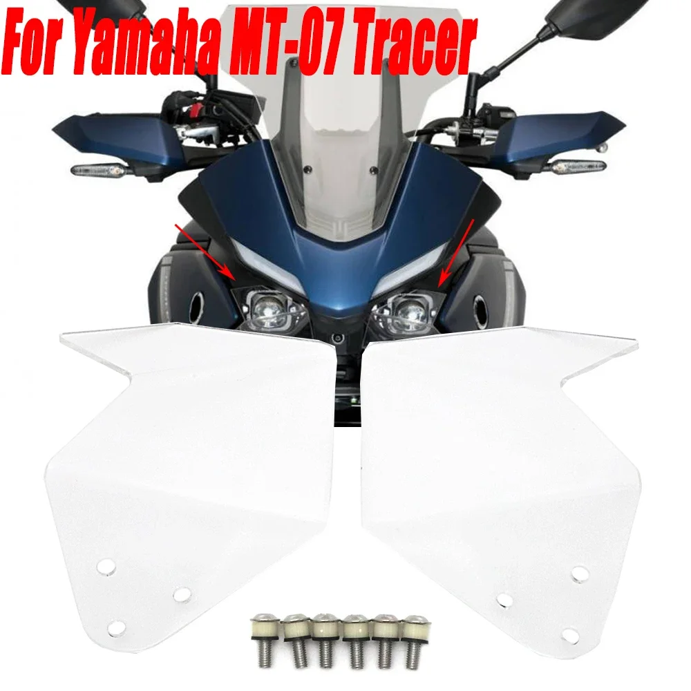 For YAMAHA TRACER700 NEW Tracer 700 Motorcycle Accessories Shield Transparent Headlight Protection Cover Motorbike Parts