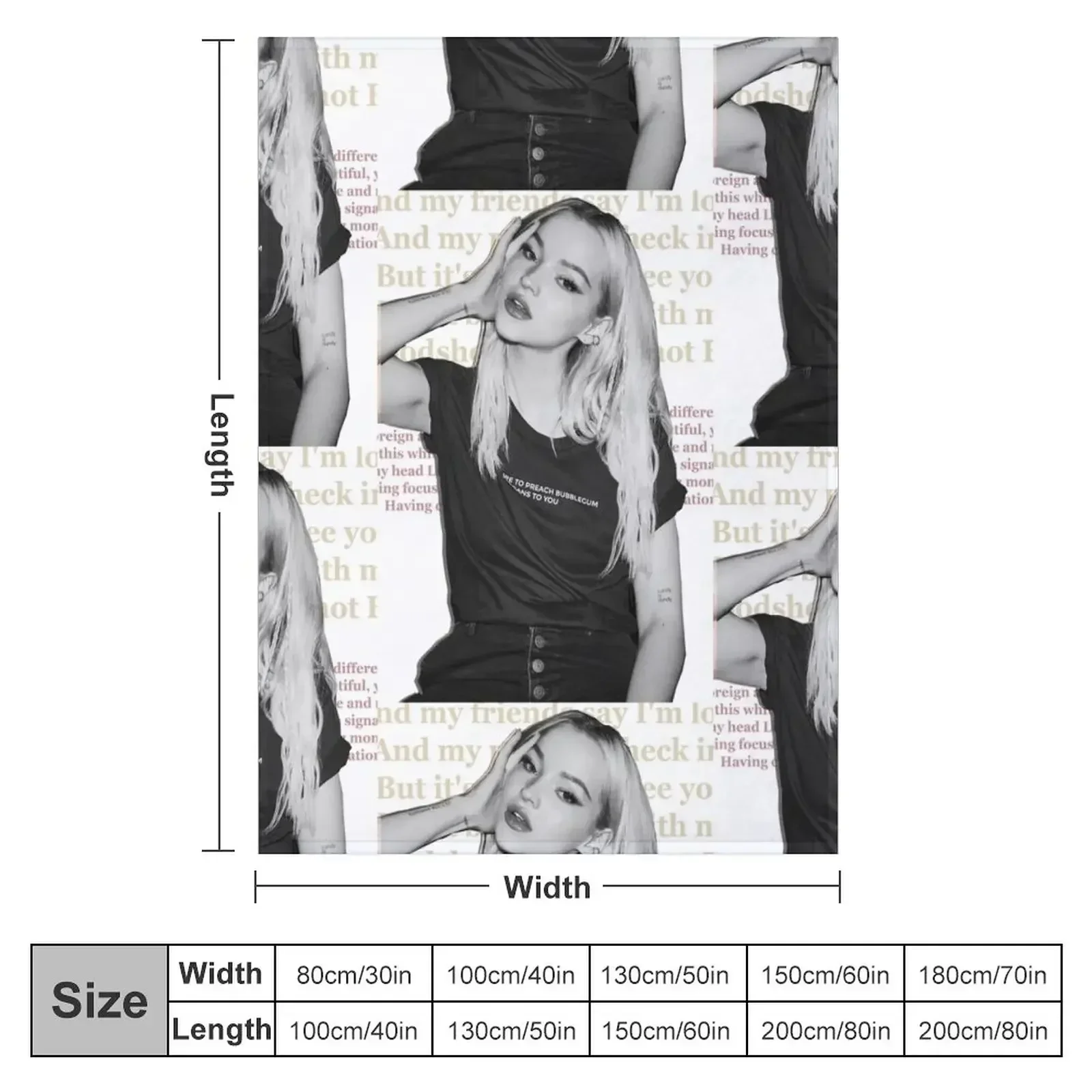 Dove Cameron - Bloodshot Throw Blanket funny gift Weighted Large Hairys Blankets