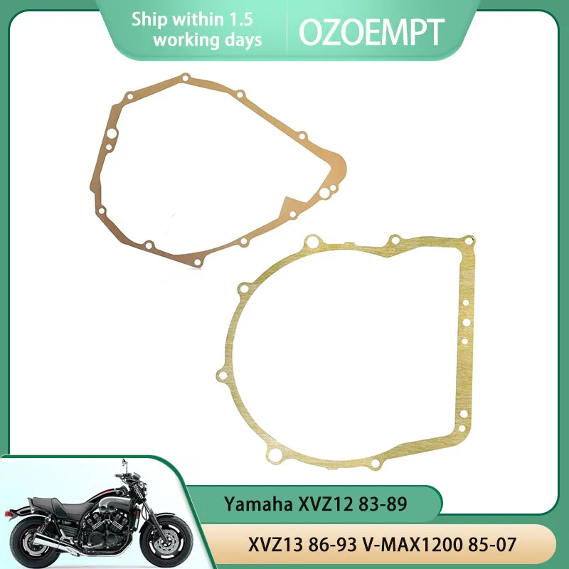 OZOEMPT Engine Cylinder Crankcase Repair Gasket Apply to Yamaha XVZ12 83-89 XVZ13 86-93 V-MAX1200 85-07