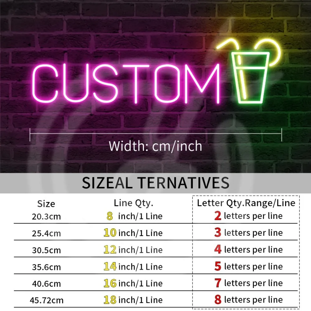 カスタムバーネオンサイン装飾LEDネームウォールデコレーション、バービジネスネオンランプ、商業用バーショップサインルームUSBナイトライト