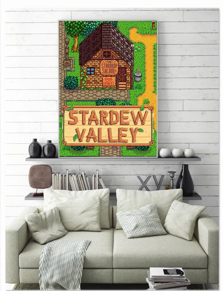 الكلاسيكية Stardew Valley لعبة فيديو ملصق استكشاف Cindersap الغابات يطبع معالج برج قماش جدار صورة الاطفال غرفة الألعاب ديكور