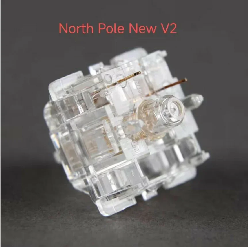 North Pole Switch V1 V2 Arctic 5pin Transparent Switches 50g Linear Mechanical Keyboard Custom Switch