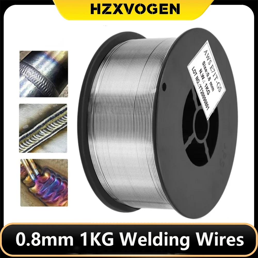 

HZXVOGEN Flux Cored Wire 0.8mm 1KG Mig Welding Wires Gasless Stainless Steel Wire Iron Welding Carbon Steel Welder Accessories