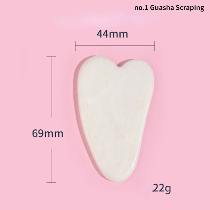 Natural Jade Guasha Resin Gua Sha Scraping SPA Massage beauty health Scraping Massage Scraper Face Massager Acupuncture (White)