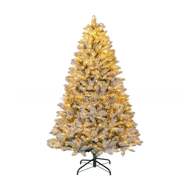 Flocking Christmas tree, household 1.8-meter encrypted Christmas large-scale ornament scene arrangement, new falling snow tree