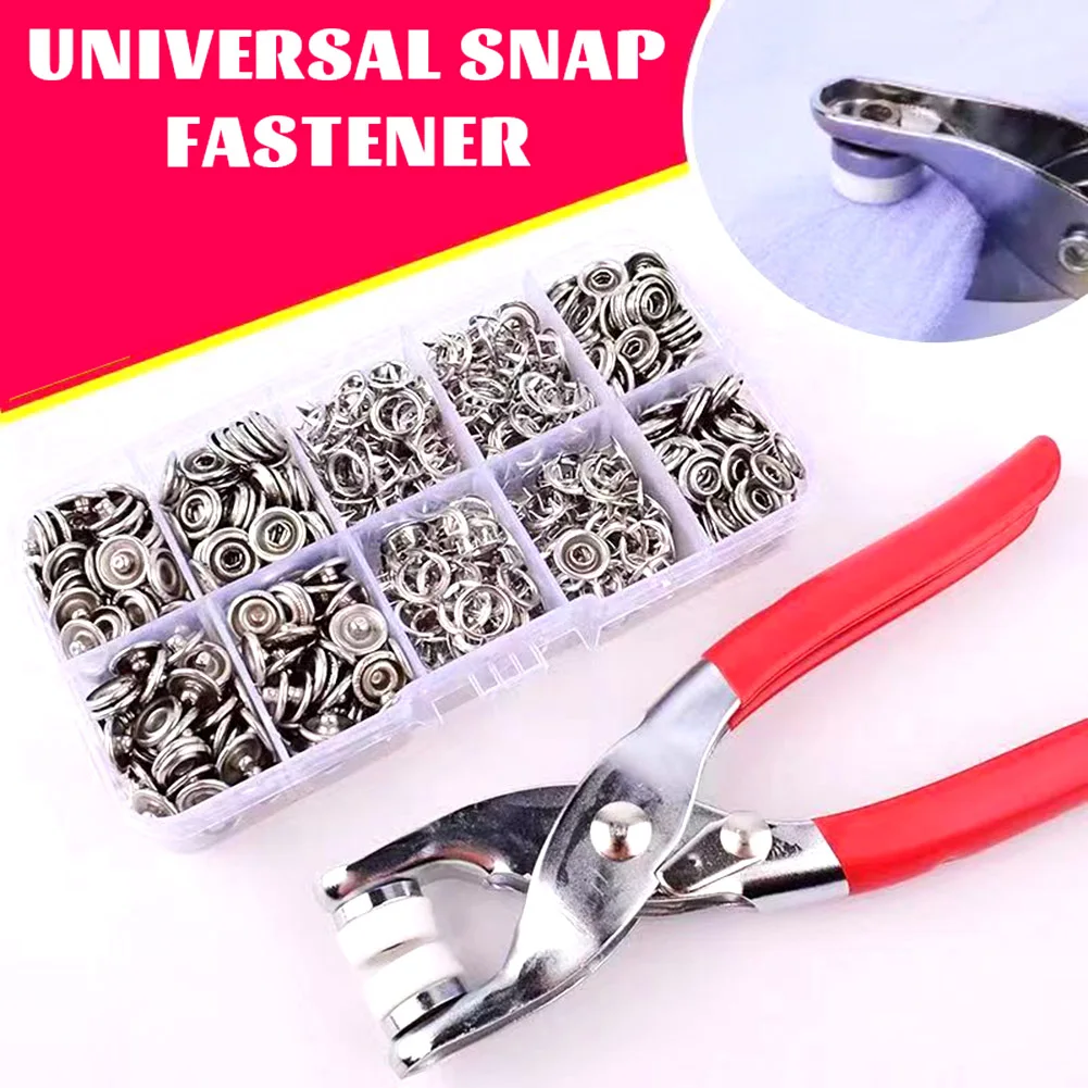 Metal Snaps Buttons With Fastener Pliers Press Tool Kit Universal Five-Claw Buckle Installation Tool Clothing Sewing Accessories