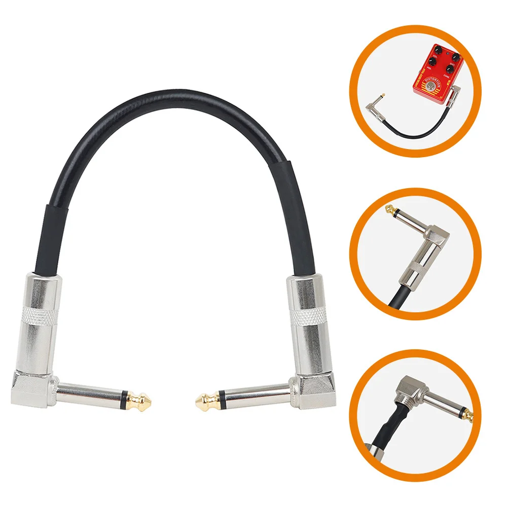 

Metal Head Connector Cable For Guitar Effects Durable Pvc Smooth Shell Professional Instrument Adapter Power Supply Line Guitar