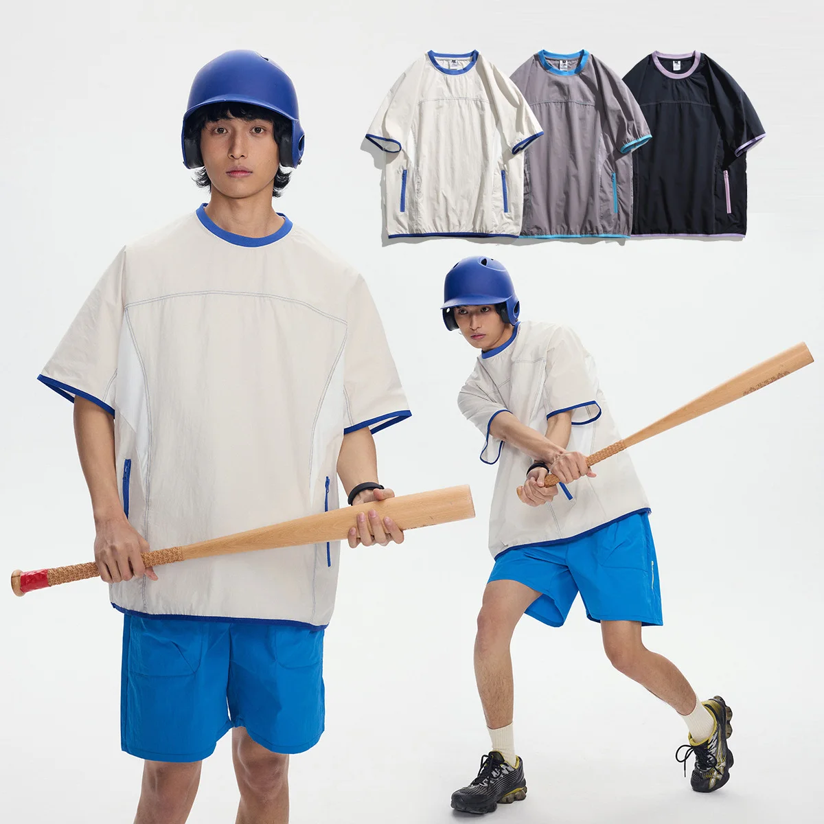 Summer Cityboy Outdoor Quick Dry Short Sleeve Track T-shirt Men Loose Casual Techwear Zipper Pocket T Shirt Women Tshirt
