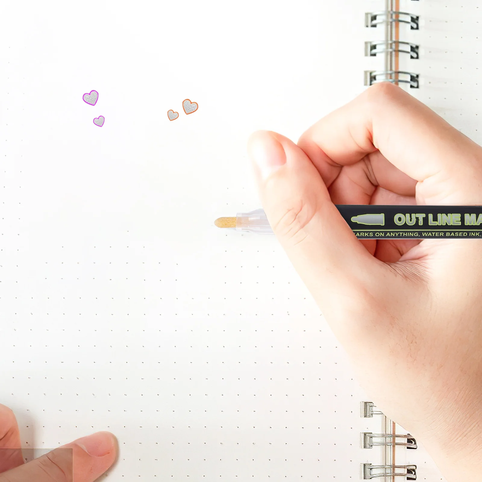 

24Pcs Glitter Markers Double Line Shimmer Outline Pens for Painting Scrapbooking Greeting Cards Coloring Drawing