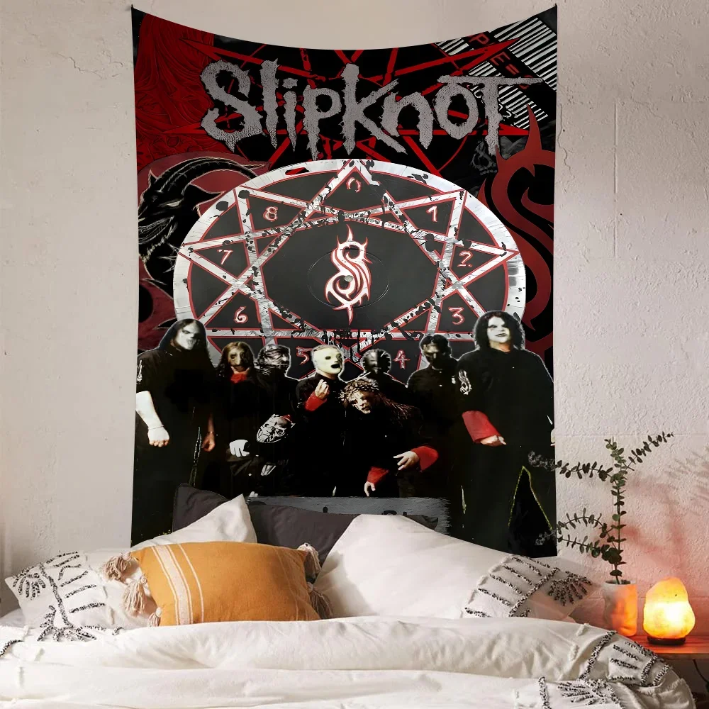 Classic Heavy Metal Rock S-Slipknots Printed Large Wall Tapestry Hanging Tarot Hippie Wall Rugs Dorm Cheap Hippie Wall Hanging