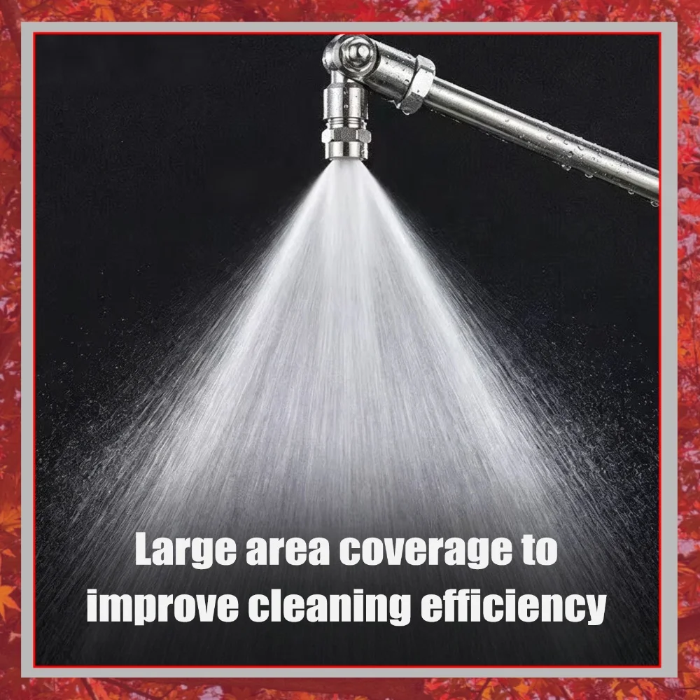 360° Swivel AC Cleaning Wand with 1/4 Quick Plug Stainless Steel Rotating Spray Nozzle Adjustable for Auto Underbody Cleaning