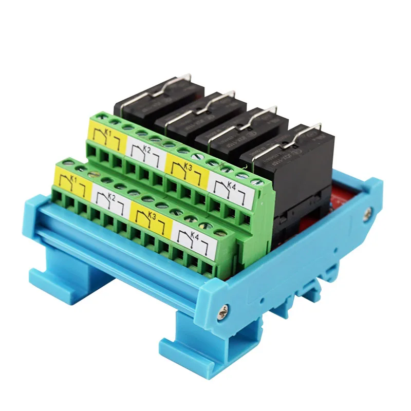 4 kanały 2NO 2NC hongfa 8 moduł przekaźnik kołkowy DC 24V kompatybilny z NPN/PNP dla PLC