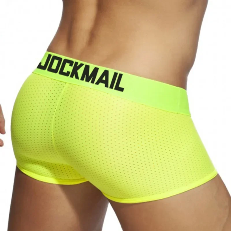 JOCKMAIL Boxer Shorts Underwear Sexy Men\'s Panties Mesh Breathable Cuecas Masculinas Hombre Slip Men\'s Trunks Underpants Summer