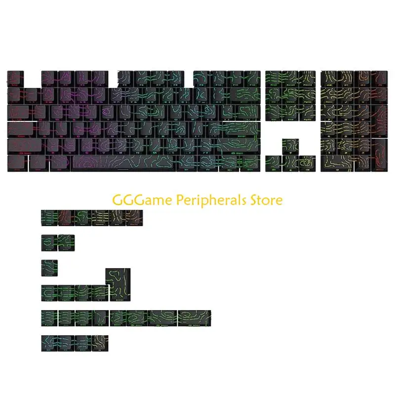 U55B Mechanical Keyboards Keycaps Contour4.0 Side Printed Detailing PBT Keycap Sublimation Finish Original Height