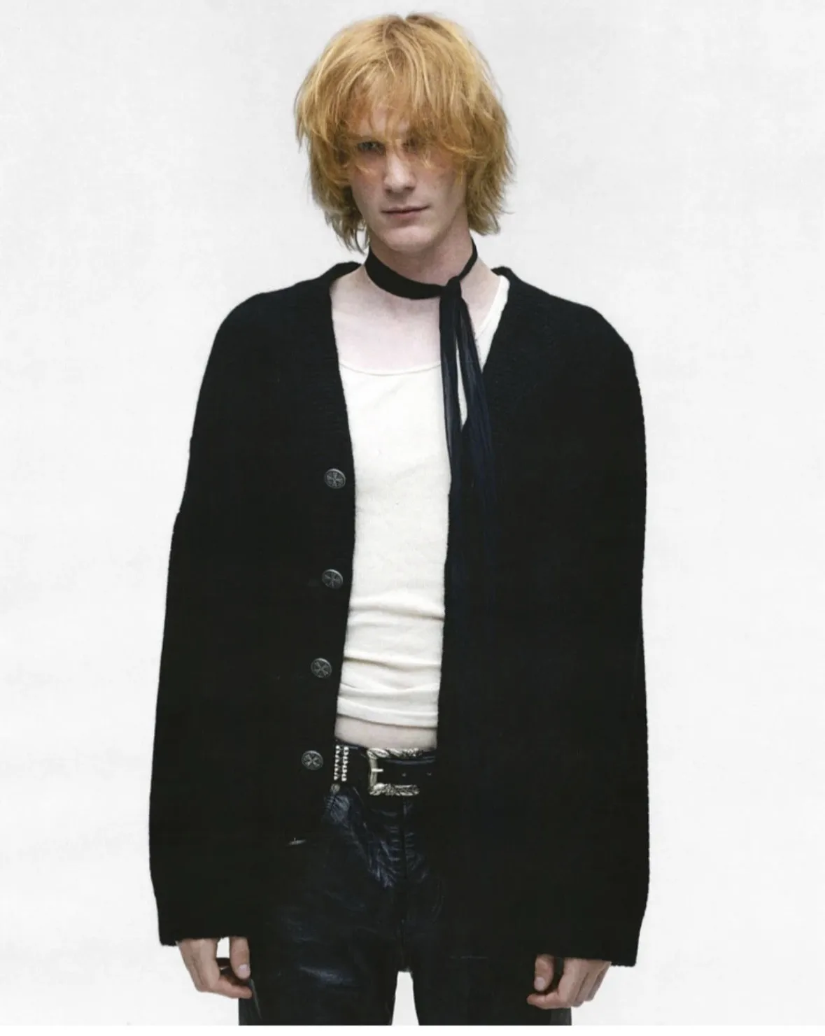 ER/D 24FW wool wrecking irregular shaped button-down cardigan jacket