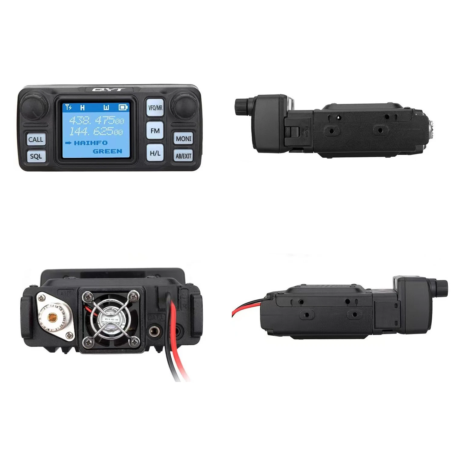 Imagem -05 - Walkie Talkie Móvel Self Drive Tour Car Radio Painel Separado 25w 10km Vhf Uhf Dual Band Vox Mini Color fm Qyt-kt5000