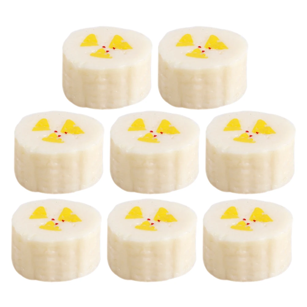 

8pcs Simulation Fruit Model Banana Slices PVC Artificial Fruits Decor for Home Office Photo Studio Table Display Model