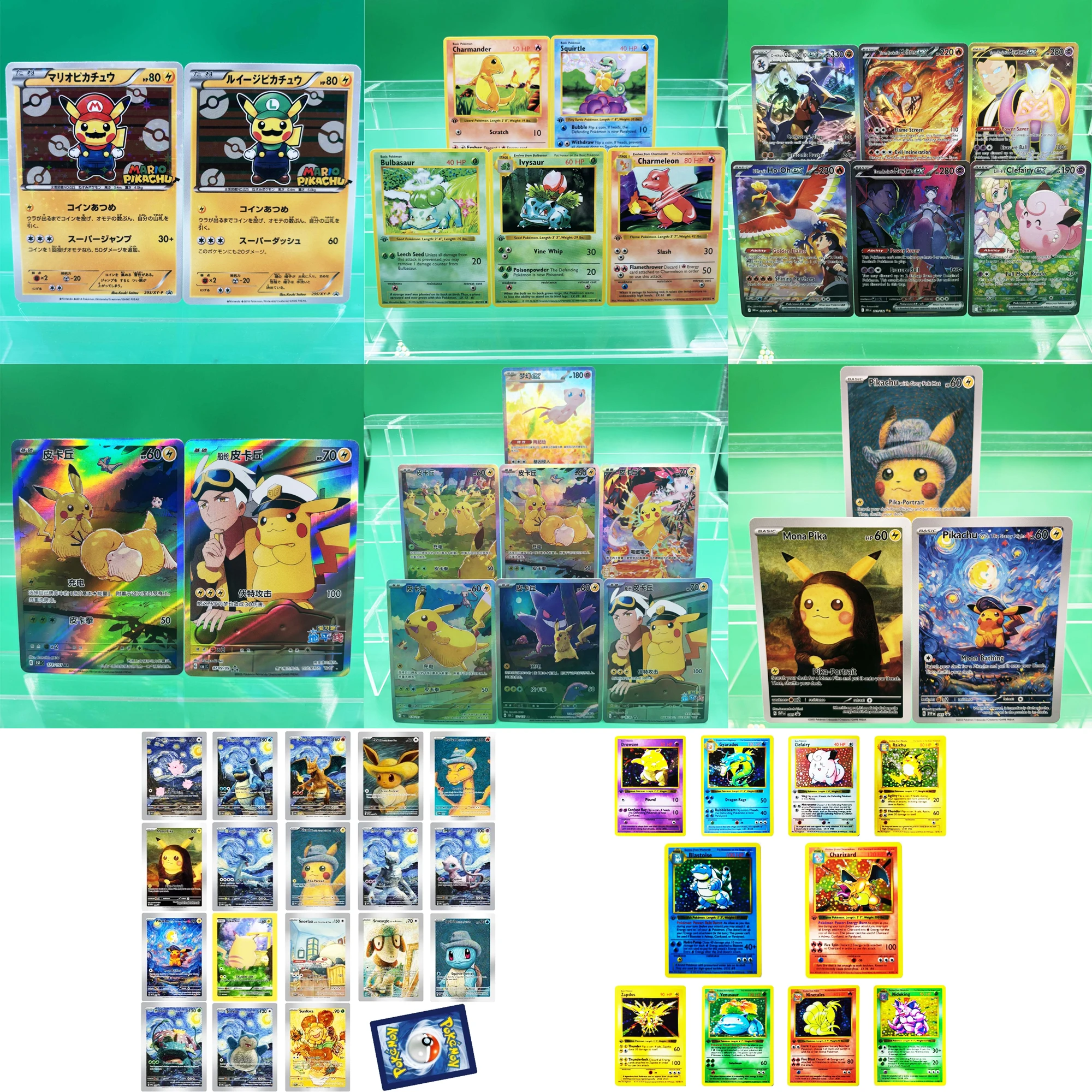 لتقوم بها بنفسك PTCG Eevee Umbreon مجموعة سلسلة بطاقة فلاش Charizard Reshiram ذاتية الصنع الكلاسيكية أنيمي جمع بطاقات دمى هدايا