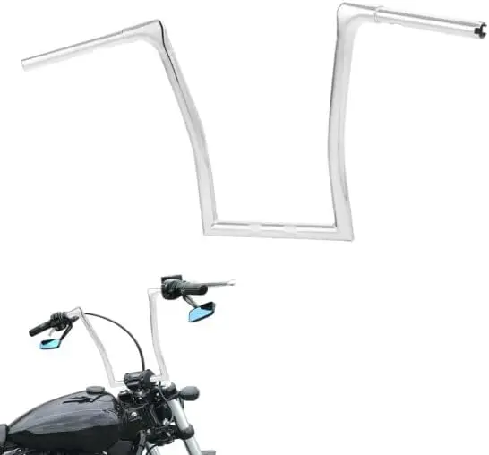 

Вешалка Rise Ape 15 дюймов, 1 1/4 дюйма, толстый руль, подходит для Harley Road King 2014-2022 Fat Bob Fat Boy 114 2018-2024 Freewheeler FLRT 2015-