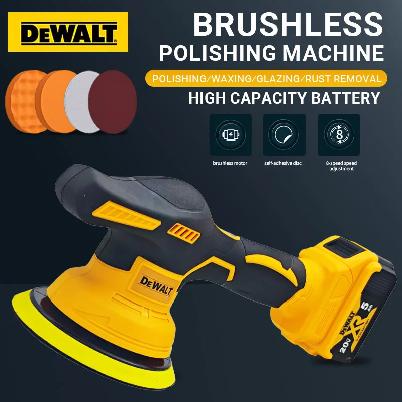 

Dewalt 8 передач цифровой дисплей беспроводной автомобильный полировщик электрический полировщик авто вощеная полировальная машина для Dewalt 20 В батарея