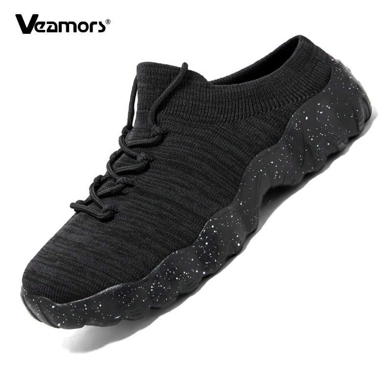 Knitted Half Slippers Unisex Breathable Mesh Shoes Lightweight Soft Sole Platform Footwear for Daily Walking Travel Size 36-46