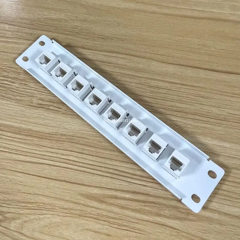 8-Port-CAT6-RJ45-Durchgangskoppler-Patchpanel mit Rückwandmontage oder Rackmontage für Cat6-UTP-STP-Verkabelung direkt per
