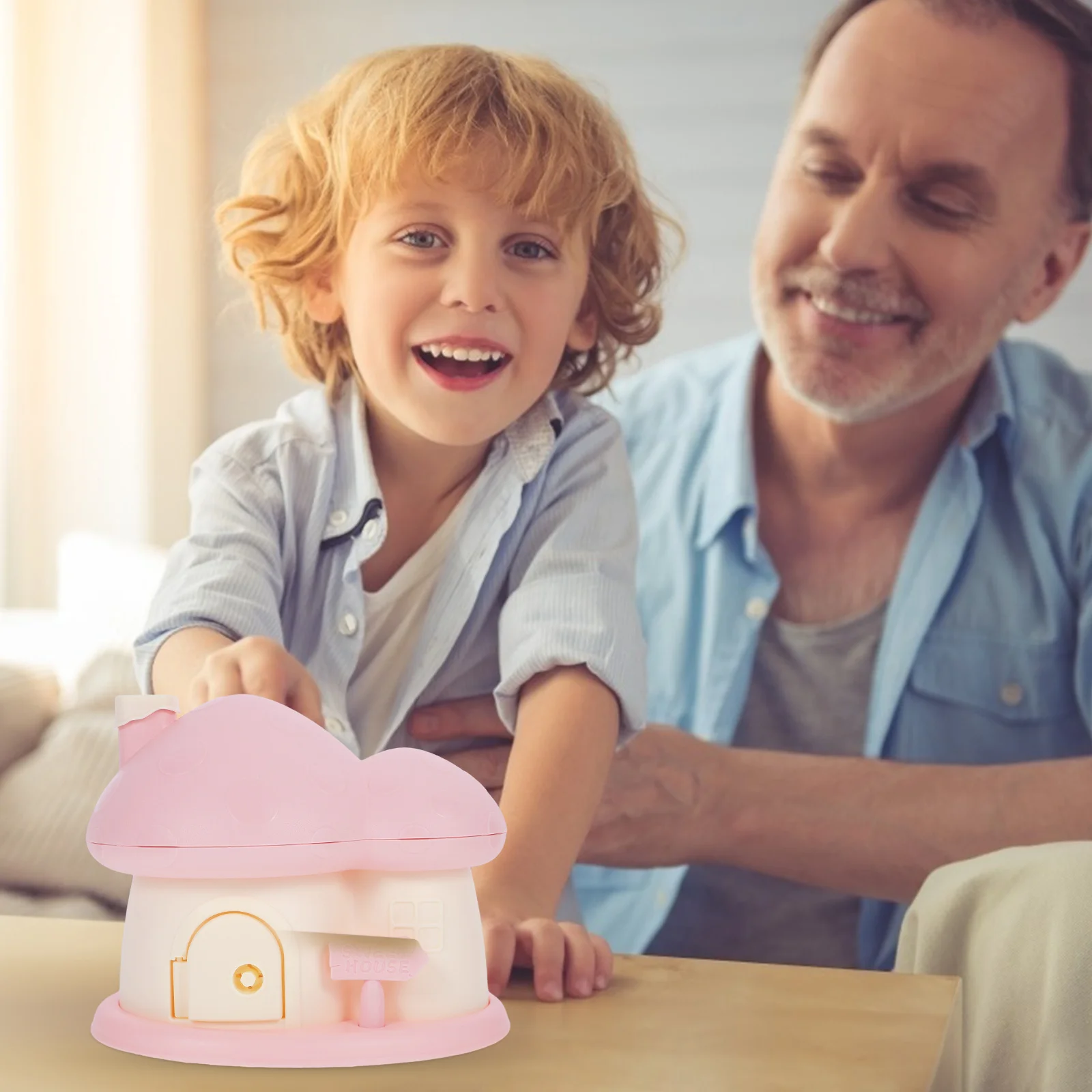 

Mushroom Cottage Piggy Bank 1 Piece Fine Crafted Coin Container for Children Lovely Saving Pot Birthday Gift Decor