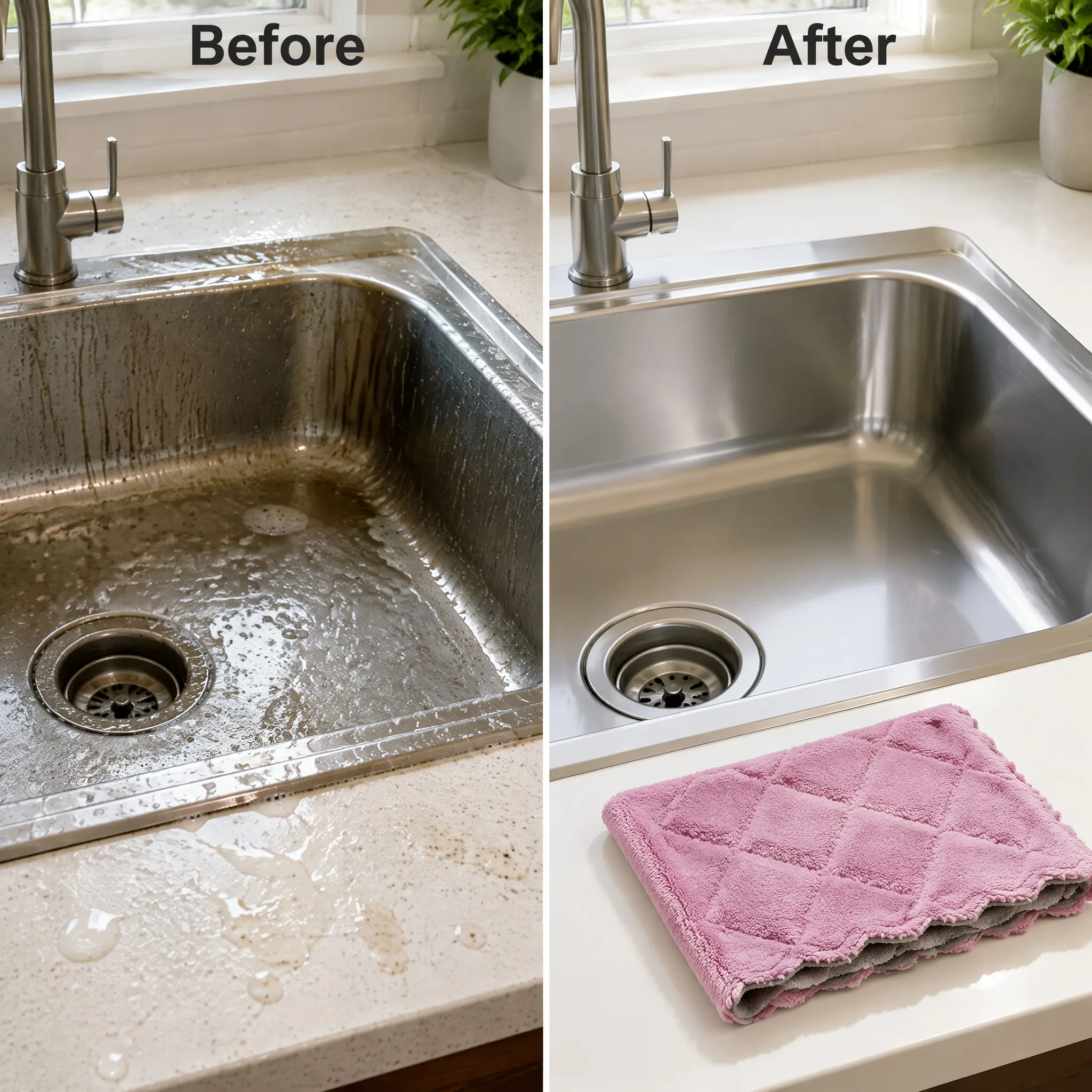 Dish Cloths 10 Pack Kitchen Cleaning Towels, Absorbent Coral Fleece, Quick-Dry Reusable Dish Rags for Dishes, Countertops