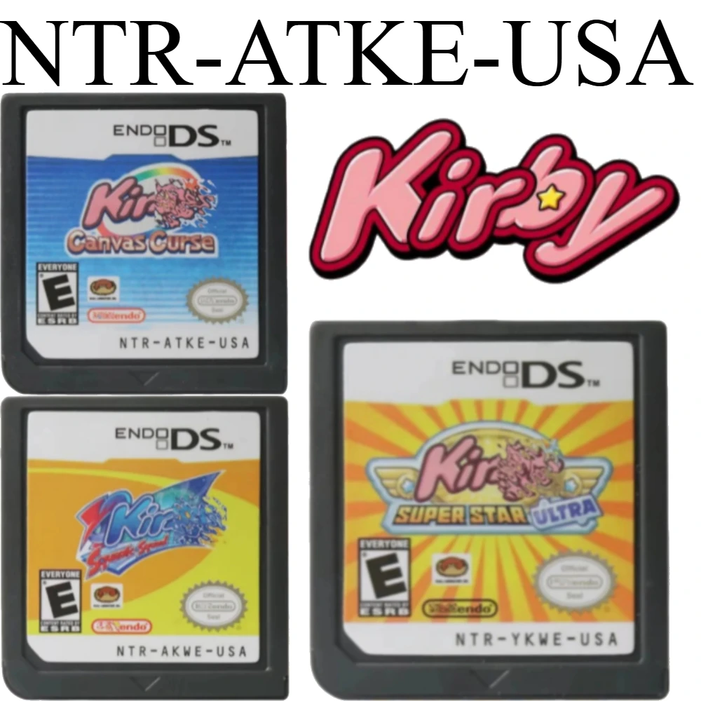 

USA DS Game Cards Kirby Series Kirby Series Canvas Curse/Squeak Squad/Super Star Ultra Video Game Console Card for NDS 3DS