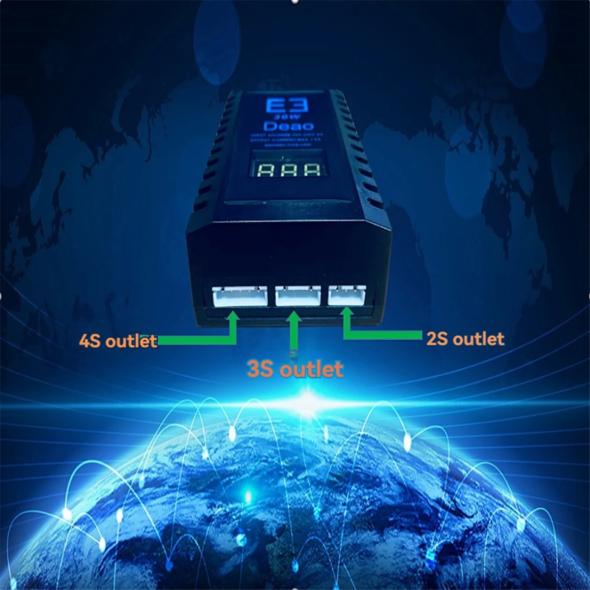 ABNJ E3 شاحن شاحن متوازن نموذج طائرة بطارية 2s3s4s بطارية ليثيوم 30 واط نموذج لعبة طائرة بدون طيار شحن بطارية ليثيوم (الولايات المتحدة)