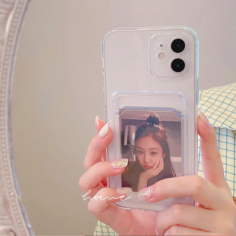 Phone Case For iPhone 15 14 11 12 13 Mini case For iphone X XS Max XR 7 8 14 Plus Case Cover Soft Silicone Wallet Card Holder