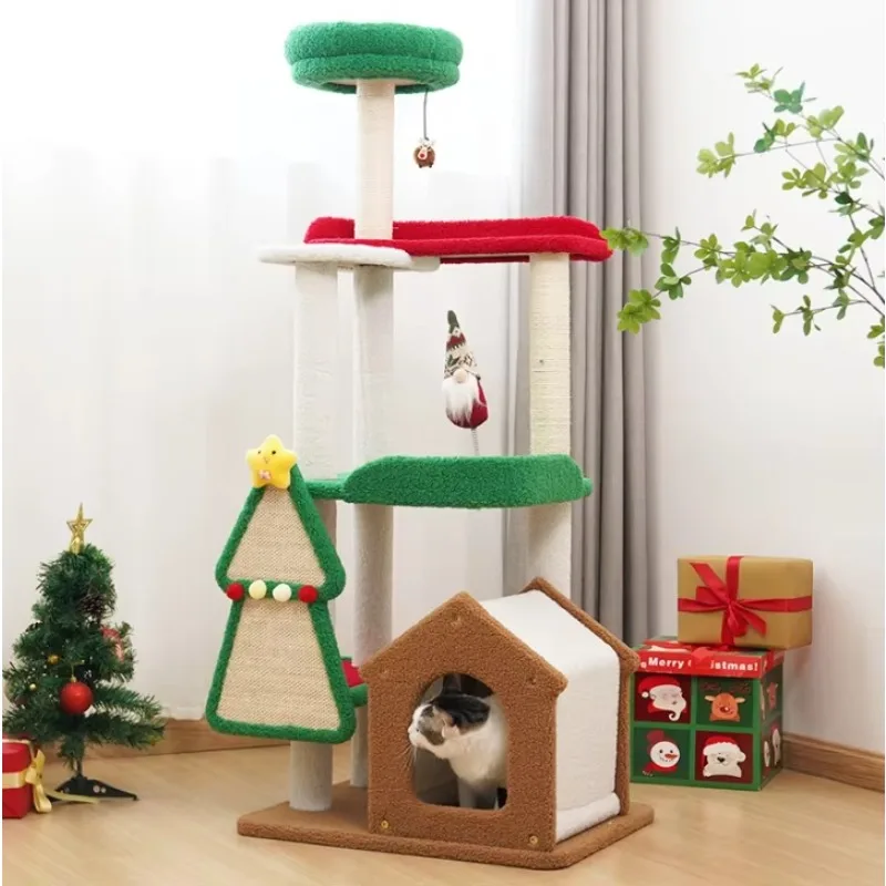 Large luxury Christmas scratch-proof cat tree cat scratch tree sticker cat toy