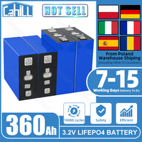 Grade A 10000+ cycles 360Ah Lifepo4 Battery 3.2V Lithium iron phosphate Rechargeable Cell For DIY 12V 24V Solar Camping EU Stock