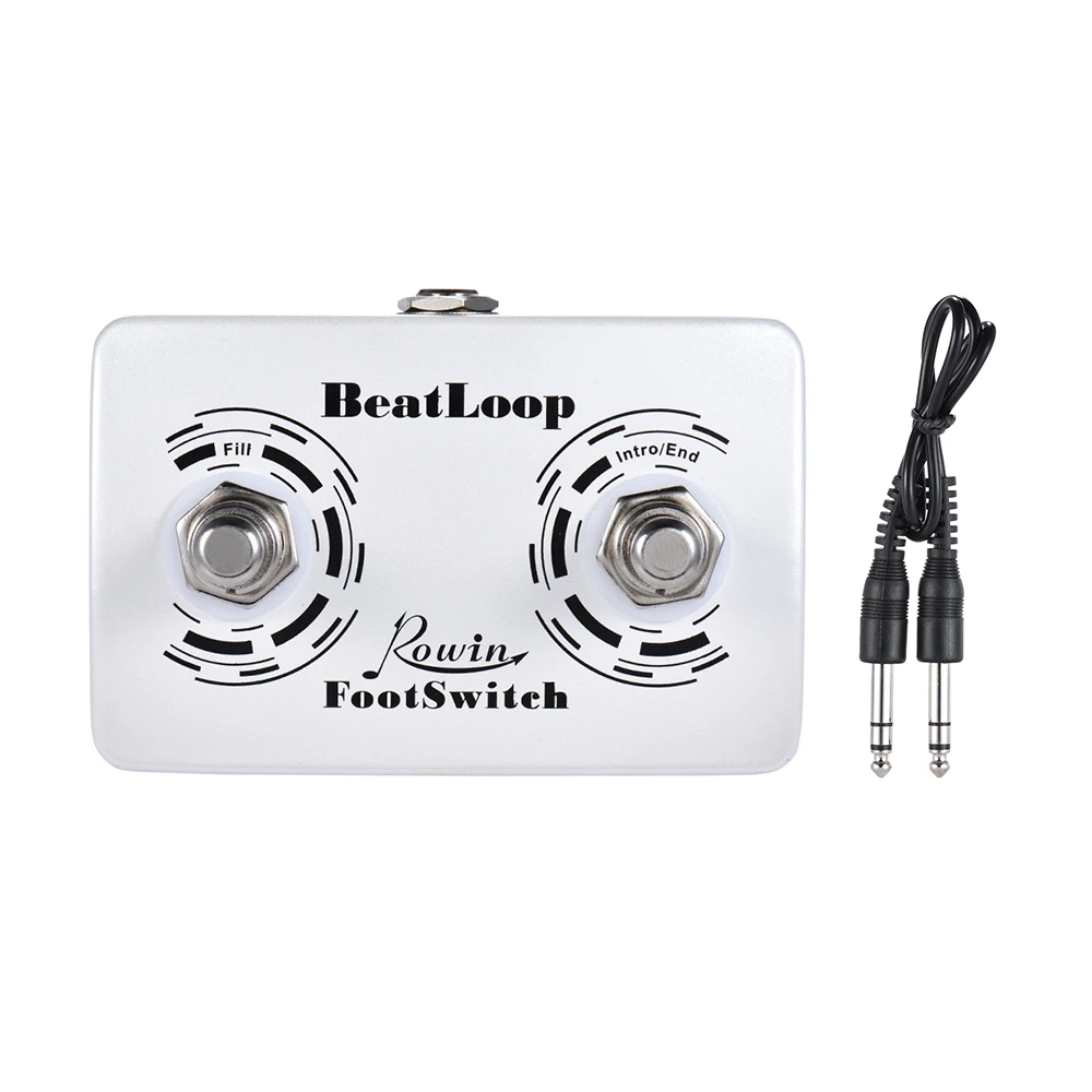 Rowin BeatLoop Dual Footswitch Foot Switch Pedal for Rowin BEAT LOOP Recording Effect Pedal with 6.35mm Cable