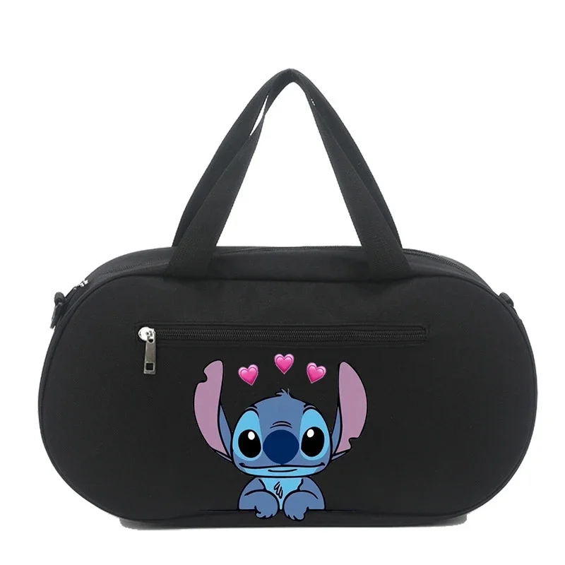 Cartoon Disney Stitch Large Capacity Travel Bag for Women Anime Lilo and Stitch Portable Outdoor Dance Bag Girls Shoulder Bag