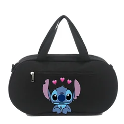 Bolsa de viaje de gran capacidad con dibujos animados de Disney Stitch para mujer, Lilo y Stitch, bolso de baile al aire libre portátil, bolso de hombro para niñas