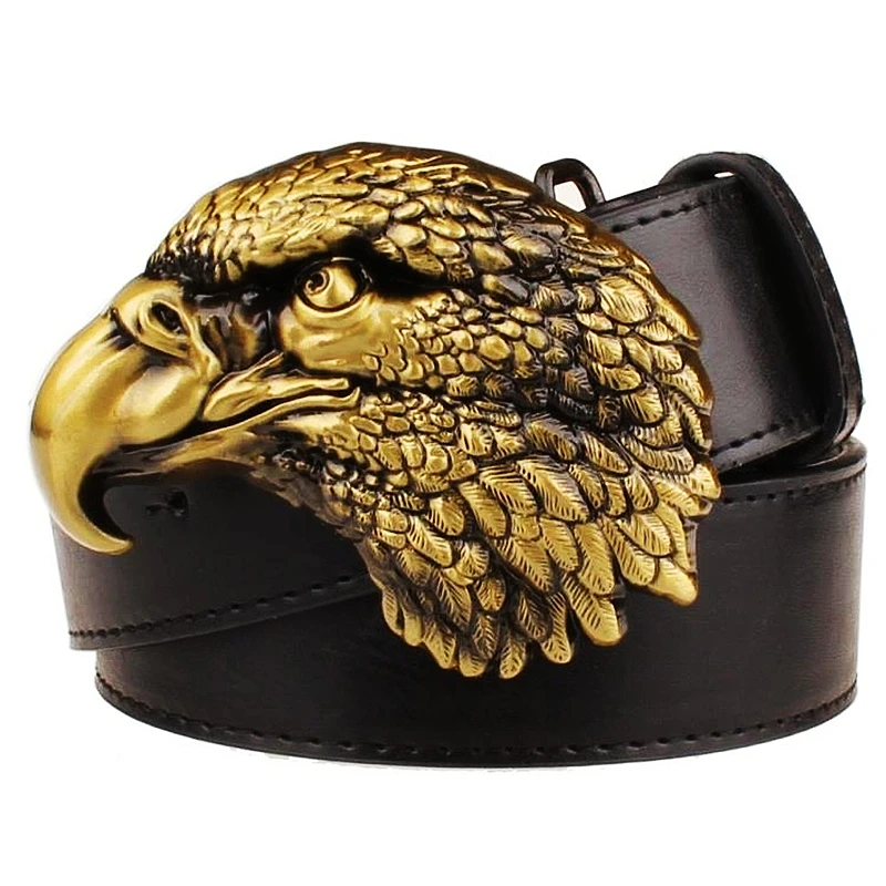 

Fashion Male Eagle Belt Hawk Head Fly Raptor Pattern Metal Buckle Men Gift Waistband Free Shipping