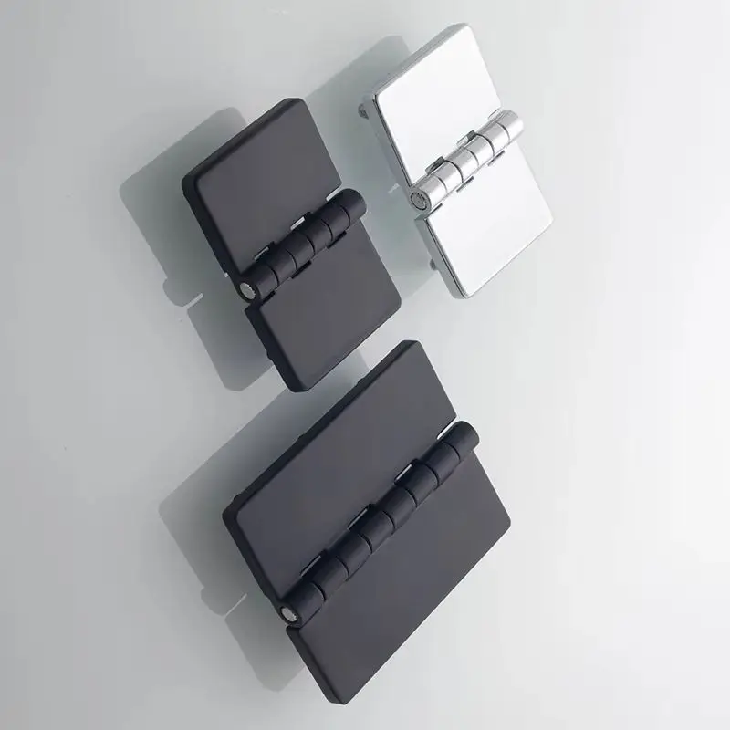 6PCS Zinc Alloy Industrial Hinges Distribution Box Switch Electric Cabinet Door Hinge Mechanical Equipment Hinge with Screw Feet