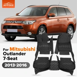 Car floor mats for Mitsubishi outlander 7 Seats 2013 2014 2015 2016 Custom auto foot Pads automobile Interior Accessories