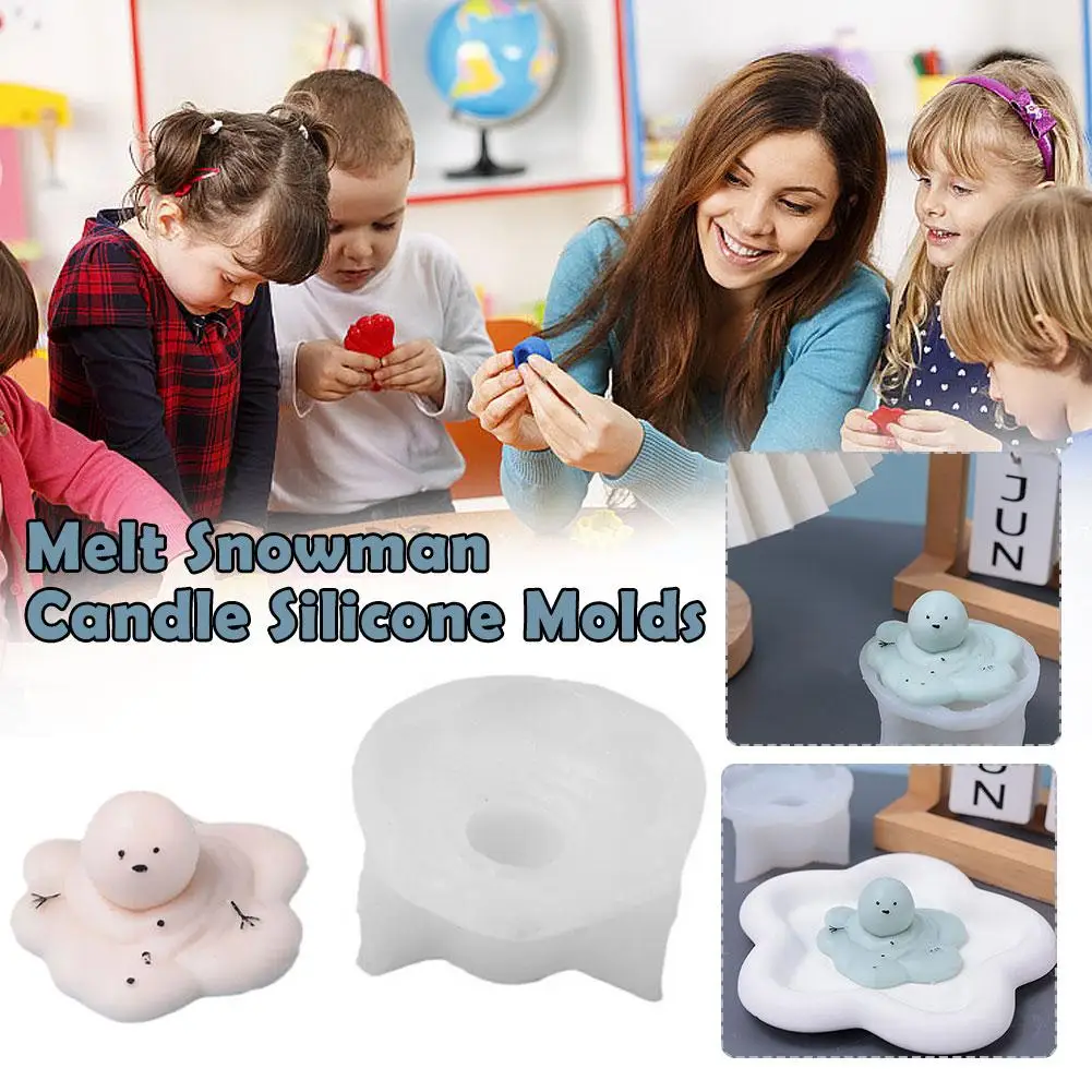 Melt Snowman Candle Silicone Molds Cartoon Cloud Sunny 2024Christmas Gifts Resin Tool Day Soap Handmade Making Doll Plaster O0E7