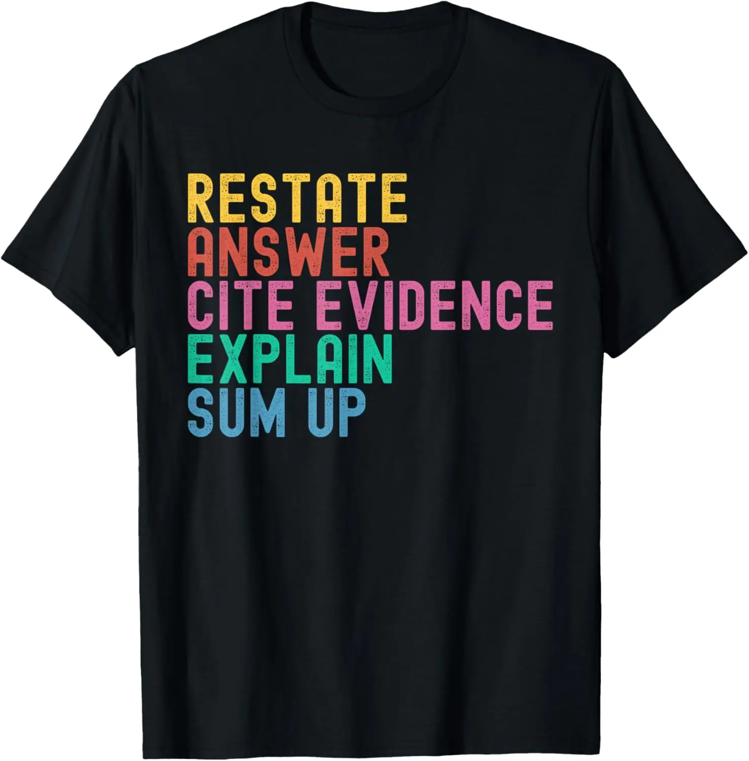 Races Writing Strategy Funny Text Evidence English Teacher T-Shirt