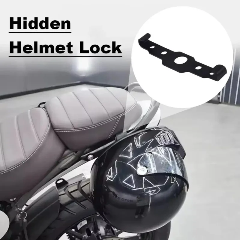 

For Cavalry Scrambler 400X Stainless Steel Concealed Helmet Lock Hook Anti theft Fixed Bracket Motorbike Security Accessory